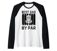 Uomo Best Dad By Bar for Disc Golf Lovers - Funny Father's Day Maglia con Maniche Raglan