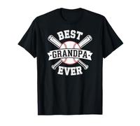 Uomo Best Grandpa Ever, divertente mazza da baseball vintage e palla design Maglietta