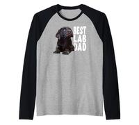 Uomo Best Lab Dad Chocolate Lab Dad The Lab Padre Brown Labrador Maglia con Maniche Raglan