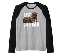 Uomo Best Lab Dad Chocolate Lab Dog The Lab Padre Il Cane Padre Maglia con Maniche Raglan
