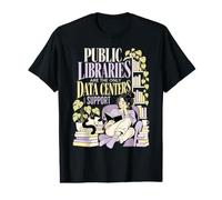 Uomo Biblioteche pubbliche Data Center Reader Librarian Maglietta con Stampa Grafica Economica