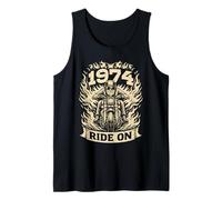 Uomo Biker 1974 Ride On Compleanno Motociclista Amante Moto Canotta