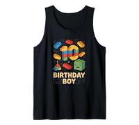 Uomo Birthday Boy Building Blocks Mattone Theme Party 10° Compleanno Canotta