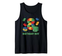 Uomo Birthday Boy Building Blocks Mattone Theme Party 8th Birthday Canotta