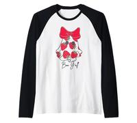 Uomo Boo Y'All Ghost, Dolce Fiocco a Forma di Fragola per Halloween, Ideale per Tutto L'Anno Maglia con Maniche Raglan