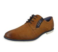 Uomo Bugatti Moda Cognac Scarpe IN Pelle Con Lacci :313-11117