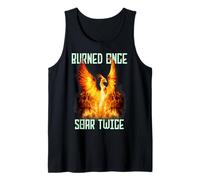 Uomo Burned Once Soar Twice, Citazione di Phoenix, Motivazione della Rinascita Canotta