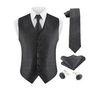 Uomo Business Gilet Paisley Smoking Matrimonio Danza Abito Cravatta Gemelli