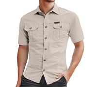 Uomo Camicia Elegante Maglietta da Uomo Super Morbida Casual Slim Fit con Tasche Comode Ed Eleganti per Tutti I Giorni Perfette per L'Estate T-Shirt Maglia Corsa Estiva