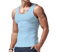 Uomo Canotte Sportivo Estiva Bodybuilding Palestra Tank Top Muscolo Sportive Allenamento Canotte Elasticizzato Running Stringer Vest Ad Asciugatura Rapida Senza Maniche Aderente Canottiera