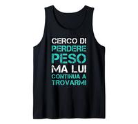 Uomo Canottiere Uomo Sportive Divertenti Cerco Di Perdere Peso Canotta