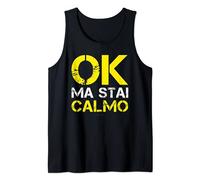 Uomo Canottiere Uomo Sportive Divertenti Stai Calmo Canotta
