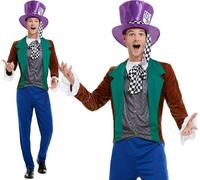 Uomo Cappellaio Matto Costume Adulto Libro Giorno Cappellaio Completo Da Smiffys