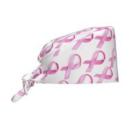 Uomo Cappelli da Cuoco Nastri Rosa per La Sensibilizzazione sul Cancro al Seno Cappello da Cucina Elastico Cappellini da Baseball con Nastri Corti Berretto da Lavoro per Farmaci Infermieri Medici