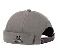 Uomo Cappelli Docker cap Cappelli Senza Tesa Beanie Polsino Arrotolato Berretto da Portuale da Uomo Unisex retrò Multicolore Estate Cowboy Vintage Taglia Unica Cappello (Foglia d'acero - grigio)