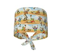 Uomo Cappellini da Baseball Scheletro Che Gioca A Baseball Cuffia Chirurgica Regolabile Cappello da Cucina Traspirante Cappellino da Chef per Farmaci Fornai Cucina