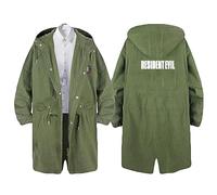 Uomo Cappotto Resid.ent evil, Cappotto Classico Antivento, Cappotti Retro Moda Leggero, Peacoat(Green,L)