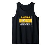 Uomo Caregiver esausto infastidito a Proprio Rischio Equipaggio di caregiving Canotta