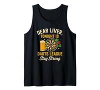 Uomo Caro fegato stasera è Darts League Pub league Gioco Team Joke Canotta