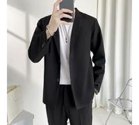 Uomo Casual Abito Giacca Formale Business Giacca Gentiluomo Due Bottoni