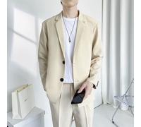 Uomo Casual Abito Giacca Formale Business Giacca Gentiluomo Due Bottoni