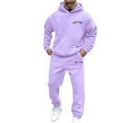 Uomo Casual Sweatsuit Set Invernale Tuta Ginnastica Sportiva moderna da uomo/completo sportivo Zip Suit Abbigliamento Jogging Felpa con Cappuccio e Pantaloni per il tempo libero,