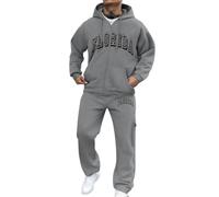 Uomo Casual Sweatsuit Set Tuta Completa Fitness unisex per il tempo libero Tute Sportive Invernali Traspirante Zip Suit Abbigliamento felpa con cappuccio e pantaloni da jogging autunno inverno