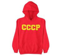 Uomo Cccp Martello E Falce Rétro Felpa Stile Vintage Calcio USSR Classic Rosso