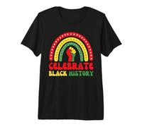Uomo Celebra l'arcobaleno della Storia Nera - Diritti civili africani Neri Maglietta Premium