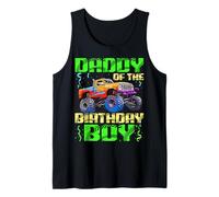 Uomo Celebrazioni per Il Compleanno di Daddy of The Birthday Boy Monster Truck Canotta