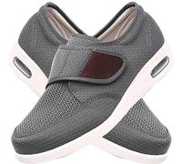 Uomo Chiusura per L'artrite del Piede Extra Largo Artrite Edema Chiusura Regolabile Memory Foam Sportive da Jogging Fitness Ortopediche(Color:Gray,Size:42 EU)
