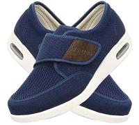 Uomo Chiusura per L'artrite del Piede Extra Largo Artrite Edema Chiusura Regolabile Memory Foam Sportive da Jogging Fitness Ortopediche(Color:Blue,Size:42 EU)