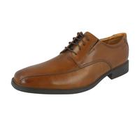 Uomo Clarks Tilden Scarpe Eleganti Stringate In Pelle Marrone/Nero/Dark Tan