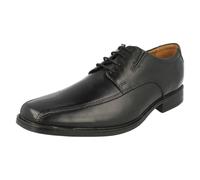 Uomo Clarks Tilden Scarpe Eleganti Stringate In Pelle Marrone/Nero/Dark Tan
