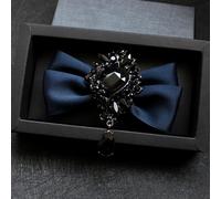 Uomo Classico Fiocco Cravatta Cristallo Pre-legato Formale Festa Matrimonio
