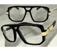 Uomo Classico Rétro Hip Hop Rapper Lenti Trasparenti Occhiali Square Opaco Nero