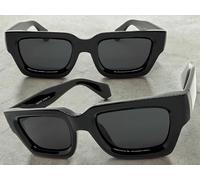 Uomo Classico Vintage Retrò Hardcore Biker da Sole Spesso Nero Telaio Dark Lente