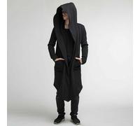 Uomo con Cappuccio lungo Giacca Cardigan Mantello Manica Casual Autunno Inverno