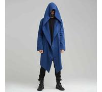Uomo con Cappuccio lungo Giacca Cardigan Mantello Manica Casual Autunno Inverno