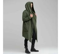 Uomo con Cappuccio lungo Giacca Cardigan Mantello Manica Casual Autunno Inverno