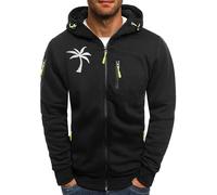 Uomo con Cappuccio Zip Cardigan Leggera da Esterno con Tasche Giacca Classiche a Tinta Unita Maniche Lunghe Jogging Felpe Casual Comoda Traspiranti Abbigliamento Sportiva Autunnale E Invernale