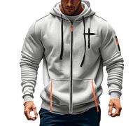 Uomo con Cappuccio Zip Giacca Leggera da Esterno con Tasche Cardigan Casual Maniche Lunghe da Lavoro Cappuccio Classiche a Tinta Unita Comoda Sportiva Abbigliamento Traspiranti Autunnale E Invernale