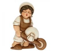 Uomo con carriola Presepe Classico Thun colore Bianco