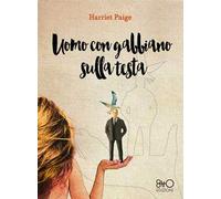 Uomo con gabbiano sulla testa