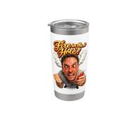 Uomo con peperoncino fuoco nel buco! Bicchiere termico in acciaio inox doppia parete
