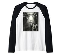 Uomo Coniglio Coniglietto di Pasqua Bunny Selfie UFO Alieni Maglia con Maniche Raglan