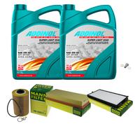 UOMO Controllo Set 10L ADDINOL 0540 SUPER LIGHT 5W-40 Per Alpina B10 E34