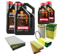 UOMO Controllo Set 12L MOTUL 8100 X-CESS 5W-40 Per Mercedes-Benz C-Class