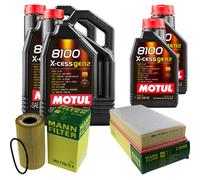 UOMO Controllo Set 12L MOTUL 8100 X-CESS 5W-40 Per Porsche Cayenne S 4.5