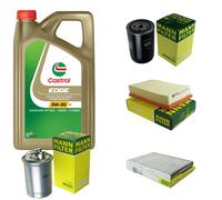UOMO Controllo Set 5L CASTROL EDGE 5W-30 C3 Per VW Caddy II Furgone 1.9 D